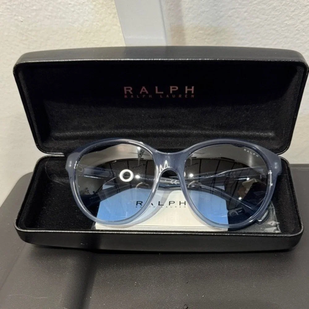 Ralph by Ralph Lauren Women's Sunglasses Blue‎ Frame Blue Lens With Case